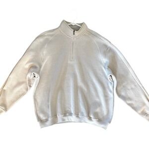 PGATOUR‎ Mens XL Beige Quarter Zip Long Sleeve Sweatshirt Golf Casual